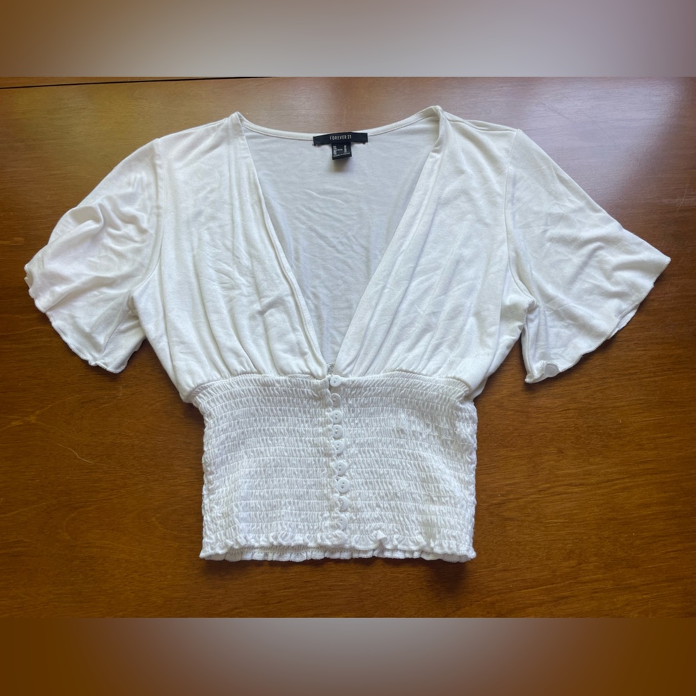 Soft White Crop Top
